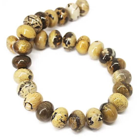 Perles jaspe d'Owyhee naturelles lisses 18mm pour remplacer les perles synthétiques ternes