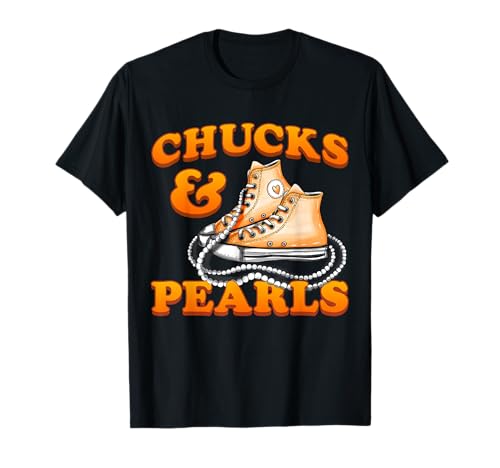 Chucks And Pearls 2021 Gift Kamala Harris New Vice President T-Shirt