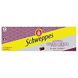 Schweppes Black Cherry Seltzer, 12 fl oz cans, 12 pack