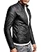 Crone Epic Herren Lederjacke Cleane Basic Leder Jacke in vielen Varianten und Farben (L, Matt Schwarz (Schafsleder)