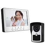 ★ 1 pcs de cámara exterior y 1 pcs de monitor de interior con intercomunicador de video con sistema de timbre, puedes ver y hablar con todos los visitantes. Cámara externa de línea HD 700, diseño de panel de aluminio