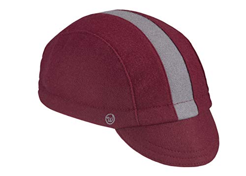 Walz Caps Maroon/Grey Wool 3-Panel Cycling Cap (S/M)