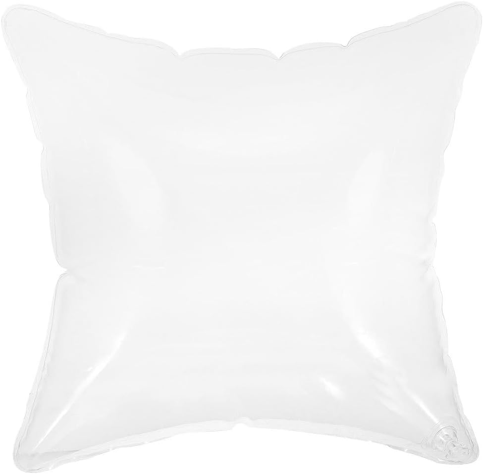 Inflatable Cushion Transparent Clear Pillow Portable Sofa Cushion Adjustable Air Pillow Insert for Camping Outdoor Travel Home Use 14.17X14.17X11.81In