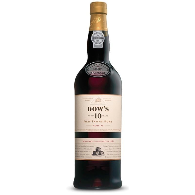 Dow's O Porto Tawny 10 años, vino fortificado con reserva, ofrece sabores intensos y complejos, ideal para disfrutar frío como digestivo o con postres| 1 botella