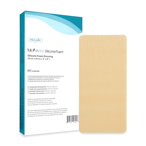 MedVance TM Silikon – Saugfähiger Verband aus Silikonschaum, 10 x 20 cm, Schachtel mit 5 Verbänden