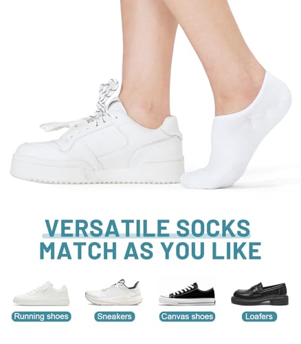 Image of Breslatte No Show Socks Womens Men Non-slip Soft Cotton Invisible Socks for Women Daily Sport