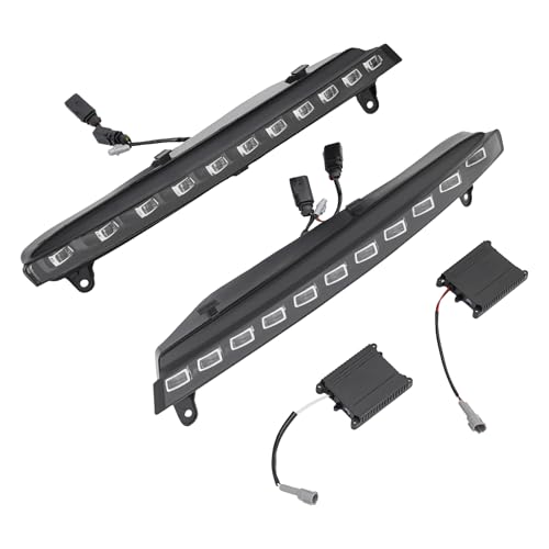 SuiYuLn LED DRL with Turn Signal Light Fog Lamp,Pair Daytime Running Light without Frames for 2006-2009Audi Q7