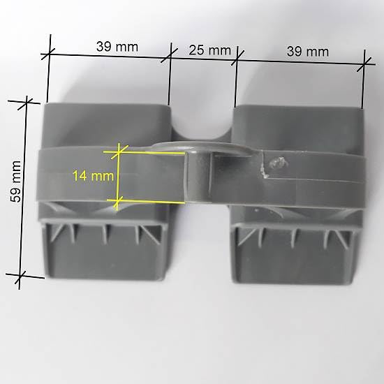 Monarka Taco Lateral Muelle, para una fijación Lateral Interior a somier, (para Lama de 37x8 mm) (Pack de 10 Unidades)