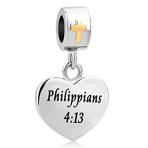 SexyMandala Religious Cross Holy Bible Christian Dangle Charm for European Beads Bracelets
