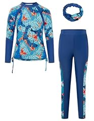 Blue and Orange Leaf Print