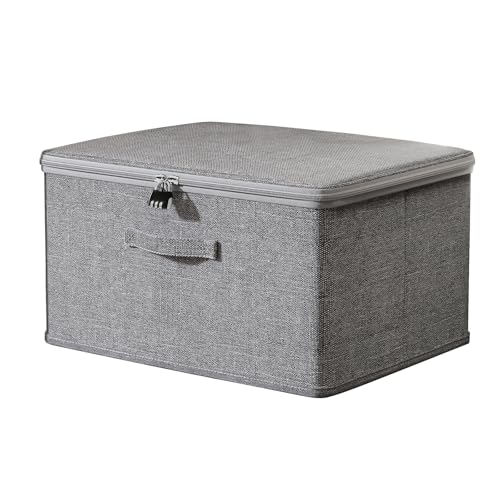 ACESOME Extra Große AbschließBare Box, 49 x 37 x 31cm Box mit Schloss,...