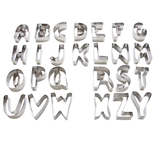 Surgehai B07BSY1XNF 26-Piece Large Alphabet Cookie Cutter Set thumb #1