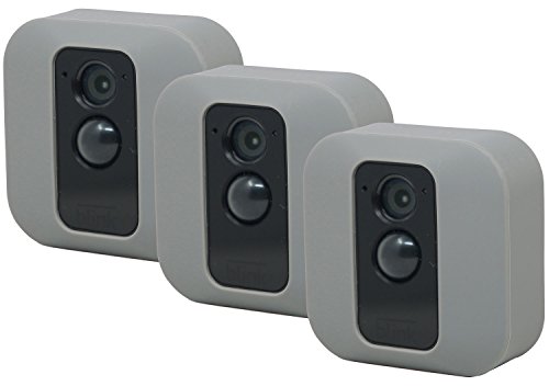 Silicone Skin Case Cover for Blink XT Outdoor Camera, Offer UV Weather Protection & Disguise Blink XT Security Camera - 3 Pack (Dark Gray)