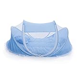 belupai Cama de bebé portátil, plegable de viaje, cuna de 