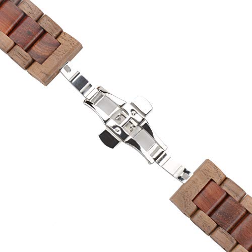 Kinobo Wooden Apple Watch Band — Walnut & Sandalwood, 42/44/45mm — view 5
