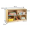 Jonti-Craft Low Single Mobile Storage Unit Shelves, 29.5 x 48 x 15 in,Yellow #1