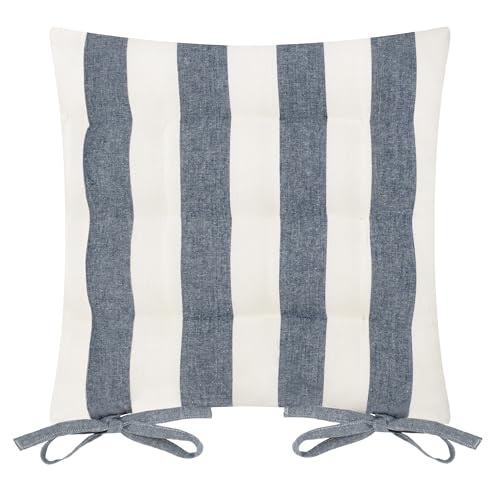 Cojines de asiento de algodón de rayas 40x40 cm para sillas de cocina 3
