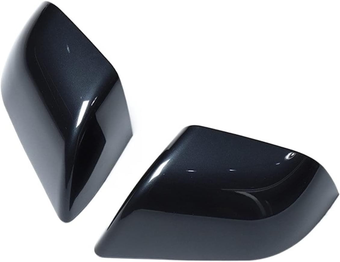 Rear View Mirror Cover,Carbon Fiber Rearview Mirror, Compatible for Tesla,Compatible For Model 3 Y Decorative Shell Exterior Accessories ABS Sides Back (BLACK)