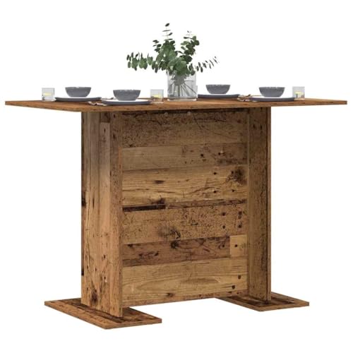 vidaXL Table de Salle à Manger/Table de Repas Bois Ancien, Table de Jardin rectangulaire Moderne, Surface extérieure, Bois conçu, mobilier élégant pour la...