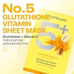 numbuzin No.5 Sheet Mask | Vitamin Spotlight Sheet Mask | Glutathione and Vitamin C | Reduces Hyperpigmentation, Improves Skin Complexion | Gentle and non-irritating | 5 sheet - Image 2