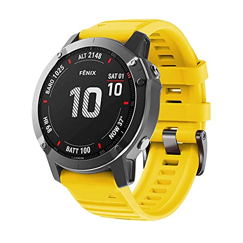 Bracelet silicone Garmin Fenix 6X Pro et 5X Plus robuste finition agate - 5