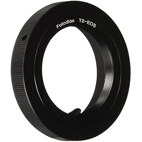 Fotodiox Lens Mount Adapter Compatible with T-Mount (T/T-2) Screw Mount SLR Lens to Canon EOS (EF, EF-S) Mount D/SLR Camera Body - with Gen10 Focus Confirmation Chip Cover