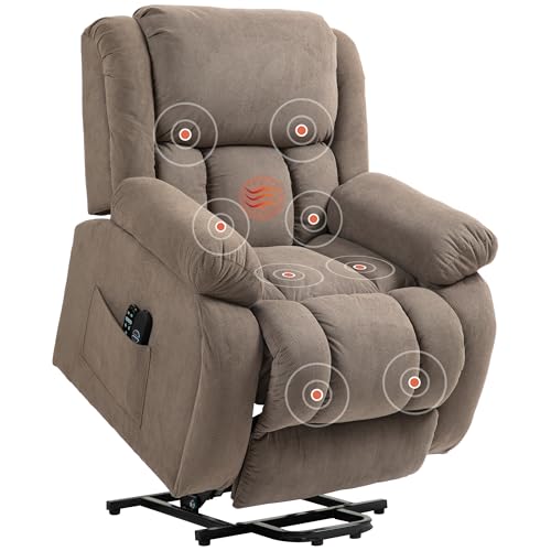 HOMCOM Fernsehsessel mit Aufstehhilfe Elektrisch Relaxsessel mit...
