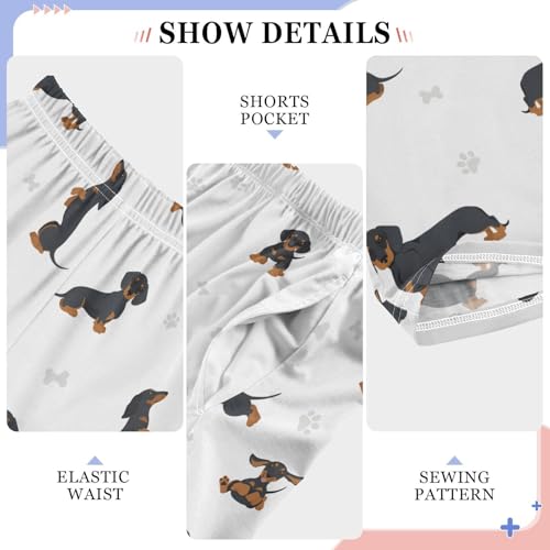 Boys' Pants Dachshund Short Haired Dogs Long Bottoms Jogger Pants Elastic Waist Trousers with Pockets S-XL4