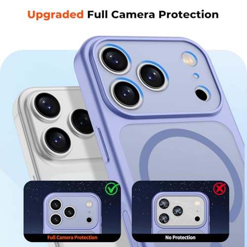 zapica Magnetic for iPhone 17 Pro Case, Upgraded [Camera Control Button] [Full Camera Protection] [with 1 Screen Protector] Translucent Matte Shockproof Protective Phone Cover, Mist Blue by zapica - Used condition - Image 5