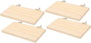 BCOATH 4 Pcs Pet Rest Station Bird Accessories Bird Toys for Conures Perches for Bird Cages Pet Rest Platform Bird Perch Stand Toy Parakeet Wood Toy Bird Cage Stand Wooden Riser for Birds