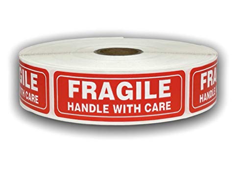 1 Roll 1x3 Fragile Handle with Care Shipping Mailing Stickers with 500 Labels per roll