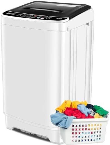 Compact Portable Washing Machine – 1.3 Cu Ft, 10 Lbs Capacity, 8 Programs, Ideal For Apartments, Dorms, RVs
