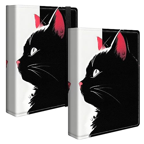 Image of Black Cat Photo Album 4x6 120 Pockets Photos with Strong Elastic Band, Small Mini Albums Sheet Protector Folder for Photos, Album for Family Wedding Anniversary Baby Women Men Vacation Gift