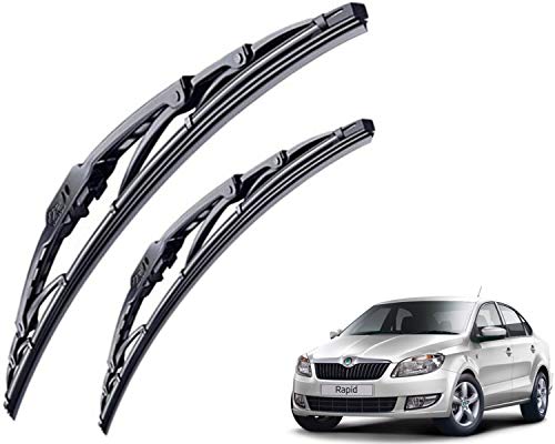 Image of WolkomHome High Performance OE Car Wiper Blade Replacement set of 2 Pc Right 24 inch Left 16 inch for Skoda Rapid