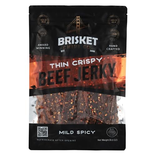 Brisket Chips Co. Mild Spicy Brisket Chips, Crispy, High Protein,