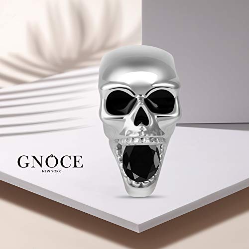 Image of GNOCE Skull Pendant Charm Silver Dangle Charms Bead fit Bracelet /Necklace Jewelry Gift for Women Men