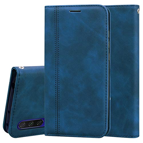 Compatibile con XIAOMI MI 9 LITE (6.39) M1904F3BG (MI CC9) / MI A3 LITE Custodia COVER case STAND FLIP LIBRO GEL silicone tpu magnete interno protezione PORTAFOGLIO eco pelle porta carte Blu