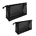 Trousse de Toilette de Voyage Sac à cosmétiques avec Fermeture à glissière Mesh Articles de Maquillage Organisateur Sacs pour Hommes et Femmes Soport, Natation, Camping (2 Tailles Noir)