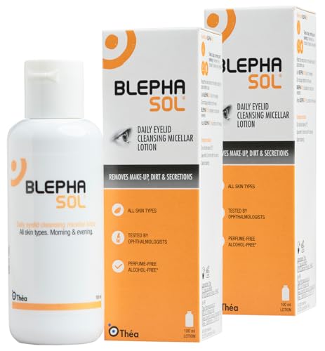 Blephasol Micellar Eyelid Cleansing Lotion | Gentle Removal of Dirt & Makeup | Suitable for Sensitive Skin/Eyelids | Perfume & Alcohol-Free | 2 PACK | 2 x 100 ml Bottle