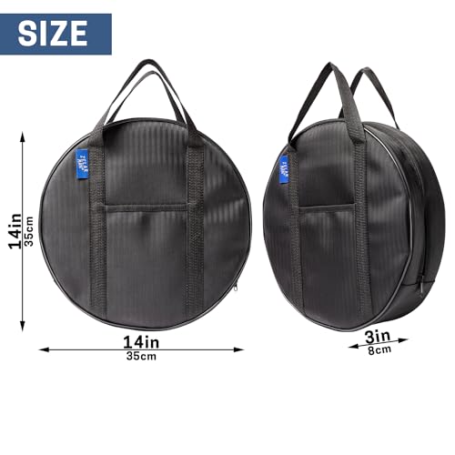 ZELARMAN 14 Inch Jumper Cable Bag,Tools Cable Bag, Cable Storage Organizer With Exterior Pocket For EV Charging Cables for Electric Vehicles,Extension Cables