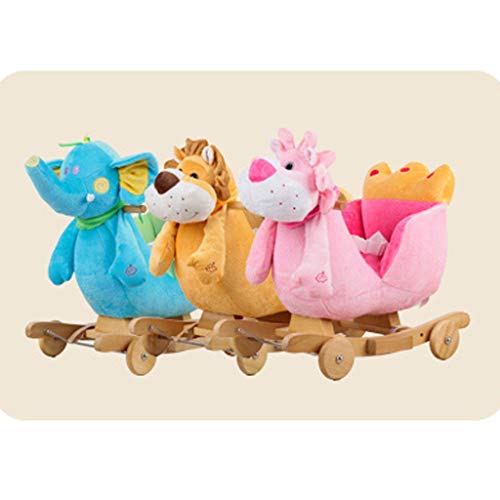 Schaukelpferd QIQIDEDIAN Shake Baby Schaukel Wiegen Massivholz Baby Baby Spielzeug mit Musik Liuyi Geschenk (Color… – Bild 5