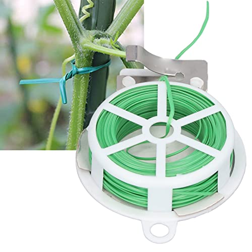 Bfydoaa Gardening Plastic Coated Iron Wire With Cutter, Diy Twist Ties To Fix Plants Bonsai Training, Fastening Wrapping Cord For Home Office Organization(20 Meter) #TOP2