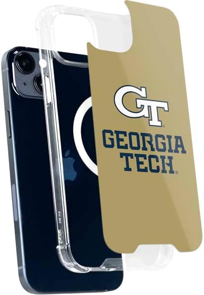 Skinit Phone Case Compatible with MagSafe iPhone 13 - Officially Licensed Georgia Institute of Technology Gold Logotype GT Design