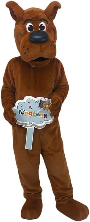 Brown dog Cartoon Mascot Costume Adult Cosplay
