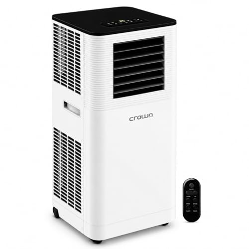Crownline PAC-450 Portable Air Conditioner 12000 BTU (1 Ton) 4-in-1 Cooling/Dehumidifier/Fan/Auto 450 m/h Airflow Self-Evaporative Remote Control R410A T3 Climate