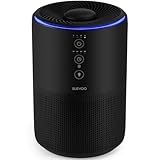 Slevoo Luftreiniger für Zuhause, Tierhaarallergie, 3-in-1 HEPA Filter, CADR 200m³/h, Schlafmodus, gegen Tierhaare, Rauch & Gerüche, energiesparend, 03 Pro Max (Schwarz)