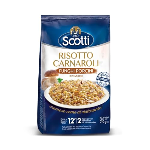 Riso Scotti - Risotto Porcino di Stagione - Riso Carnaroli Senza Glutine - 210 gr