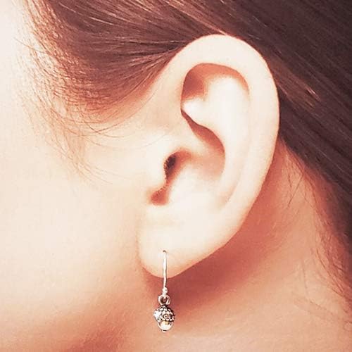 Sterling Silver 3D Tiny Acorn Sterling Silver Earrings - Image 4