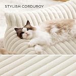 Bedsure ComfyFleece™ Cute Cat Couch for Pets - As Seen on TV on Good Day New York, Small Medium Dog Bed, Supportive Couch Bed for Small Dogs, 30 Inch, Cream - Image 4