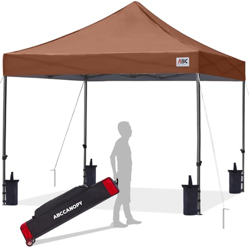 Image of ABCCANOPY Patio Pop Up Canopy Tent 8x8 Commercial-Series (Brown)
